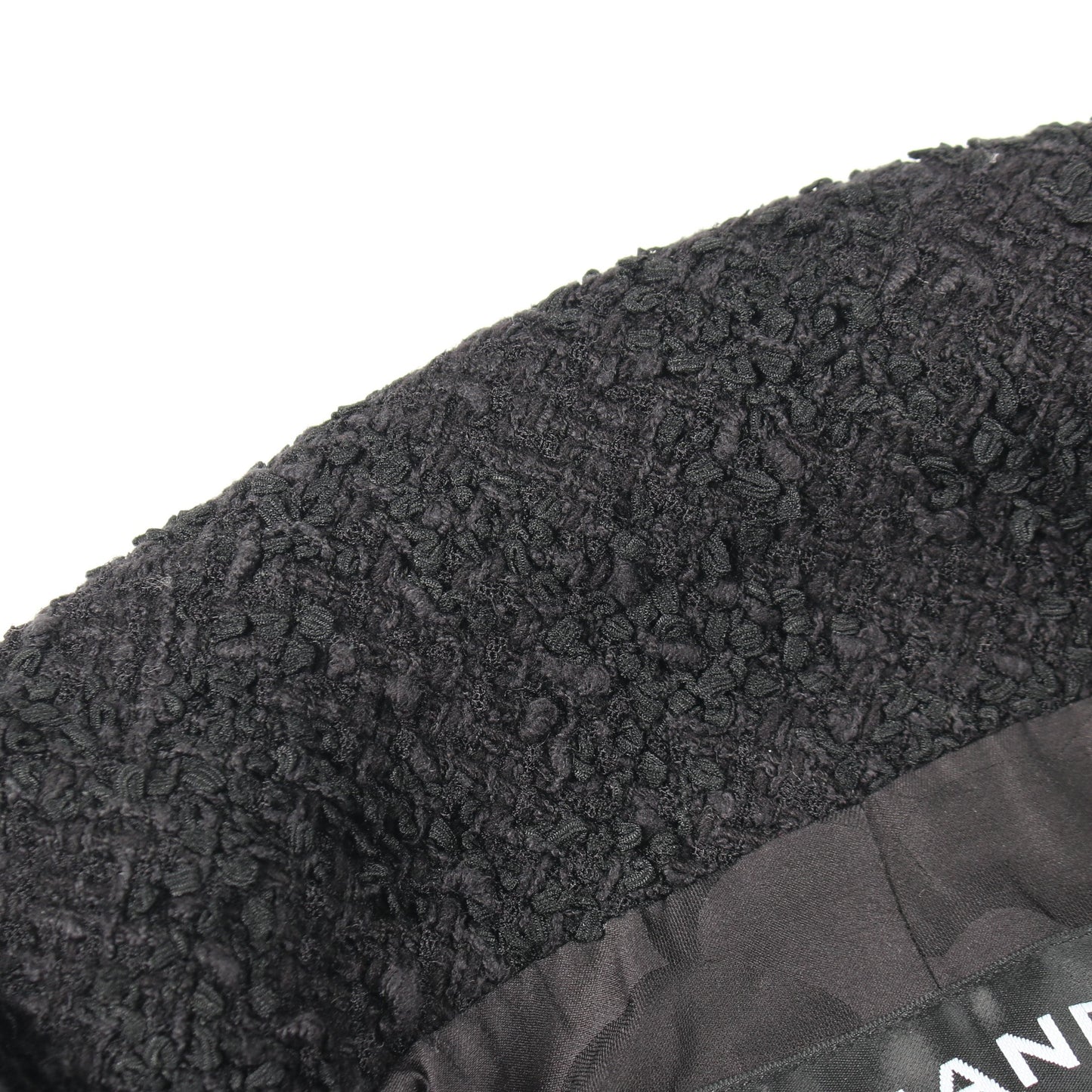 ココマークボタン ツイード ジャケット ナイロン ウール ブラック シャネル アウター CHANEL