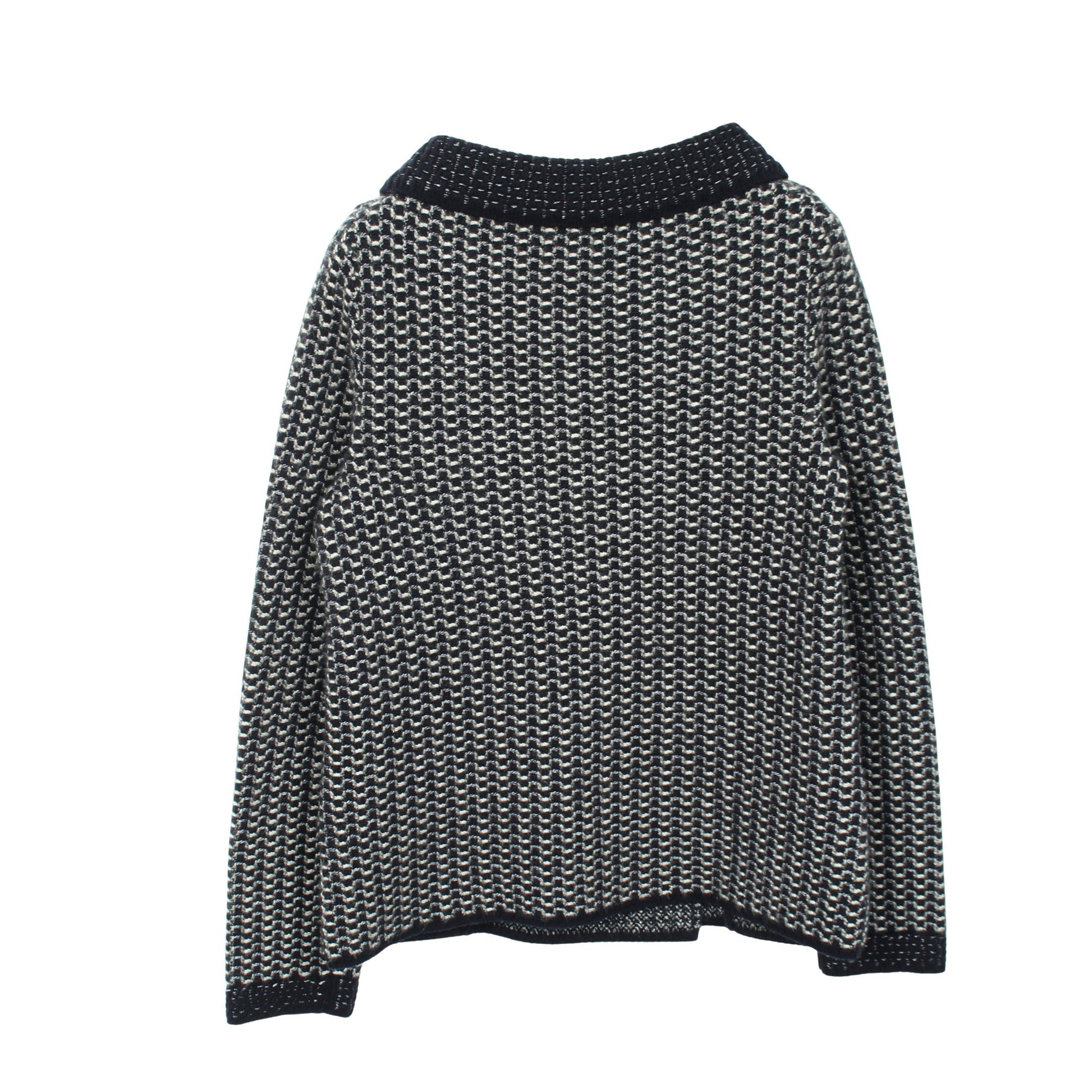 ココマークボタン ダブルブレスト ニット ジャケット カシミヤ シルク ネイビー シャネル アウター CHANEL