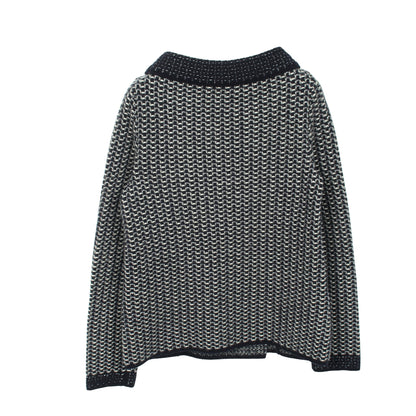 ココマークボタン ダブルブレスト ニット ジャケット カシミヤ シルク ネイビー シャネル アウター CHANEL
