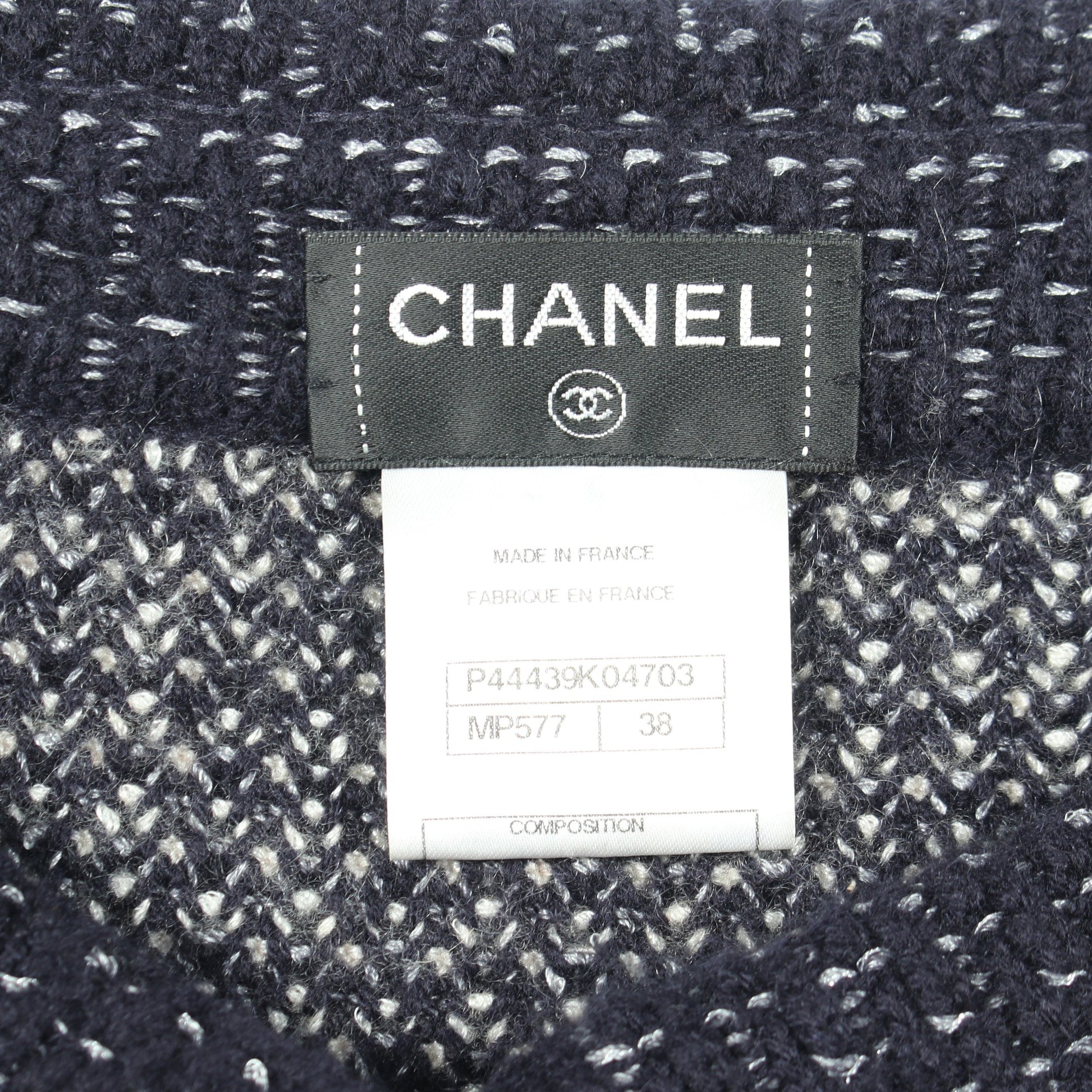 ココマークボタン ダブルブレスト ニット ジャケット カシミヤ シルク ネイビー シャネル アウター CHANEL
