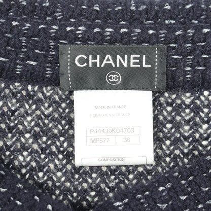 ココマークボタン ダブルブレスト ニット ジャケット カシミヤ シルク ネイビー シャネル アウター CHANEL