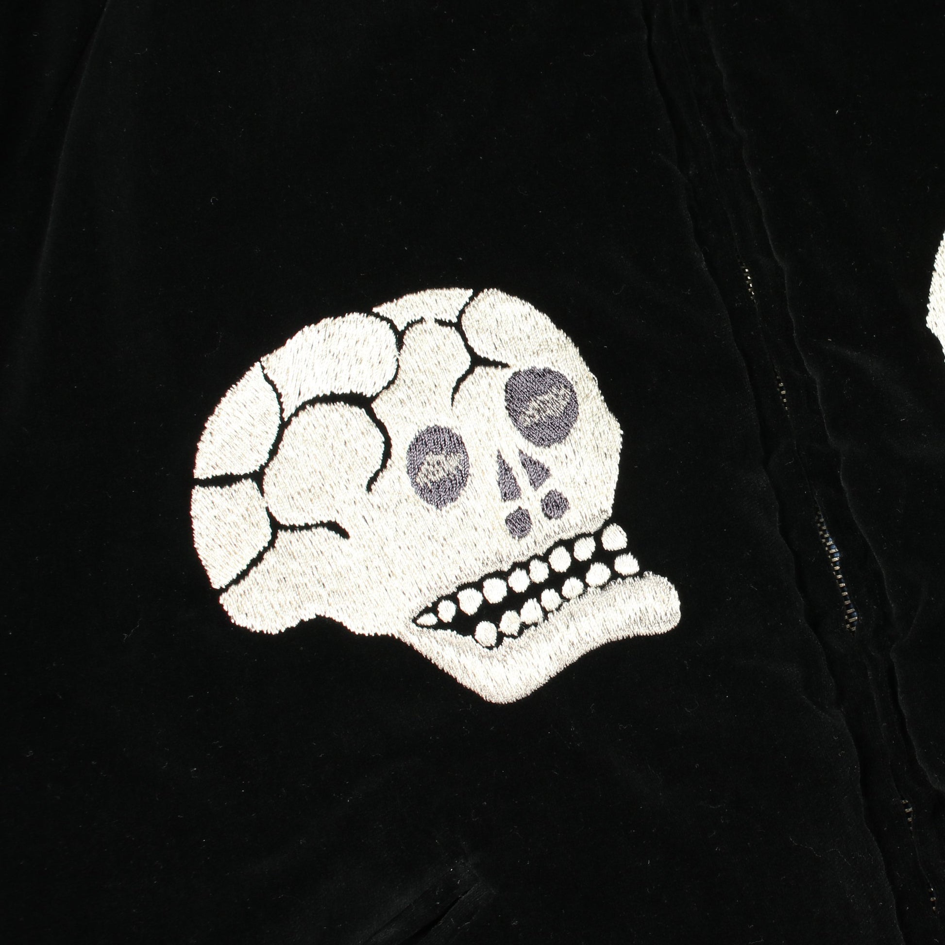 SAINT MICHAEL × WILDSIDE YOHJI YAMAMOTO スカル ローズ 刺繍 リバーシブル 中綿 ジャケット レーヨン コットン ブラック マルチカラー セント マイケル アウター SAINT MICHAEL