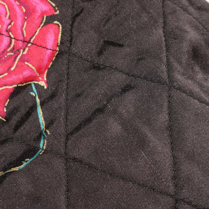 SAINT MICHAEL × WILDSIDE YOHJI YAMAMOTO スカル ローズ 刺繍 リバーシブル 中綿 ジャケット レーヨン コットン ブラック マルチカラー セント マイケル アウター SAINT MICHAEL