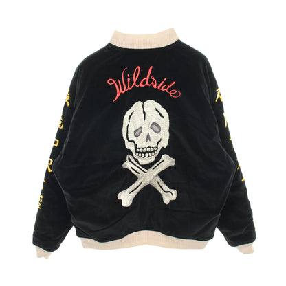 SAINT MICHAEL × WILDSIDE YOHJI YAMAMOTO スカル ローズ 刺繍 リバーシブル 中綿 ジャケット レーヨン コットン ブラック マルチカラー セント マイケル アウター SAINT MICHAEL