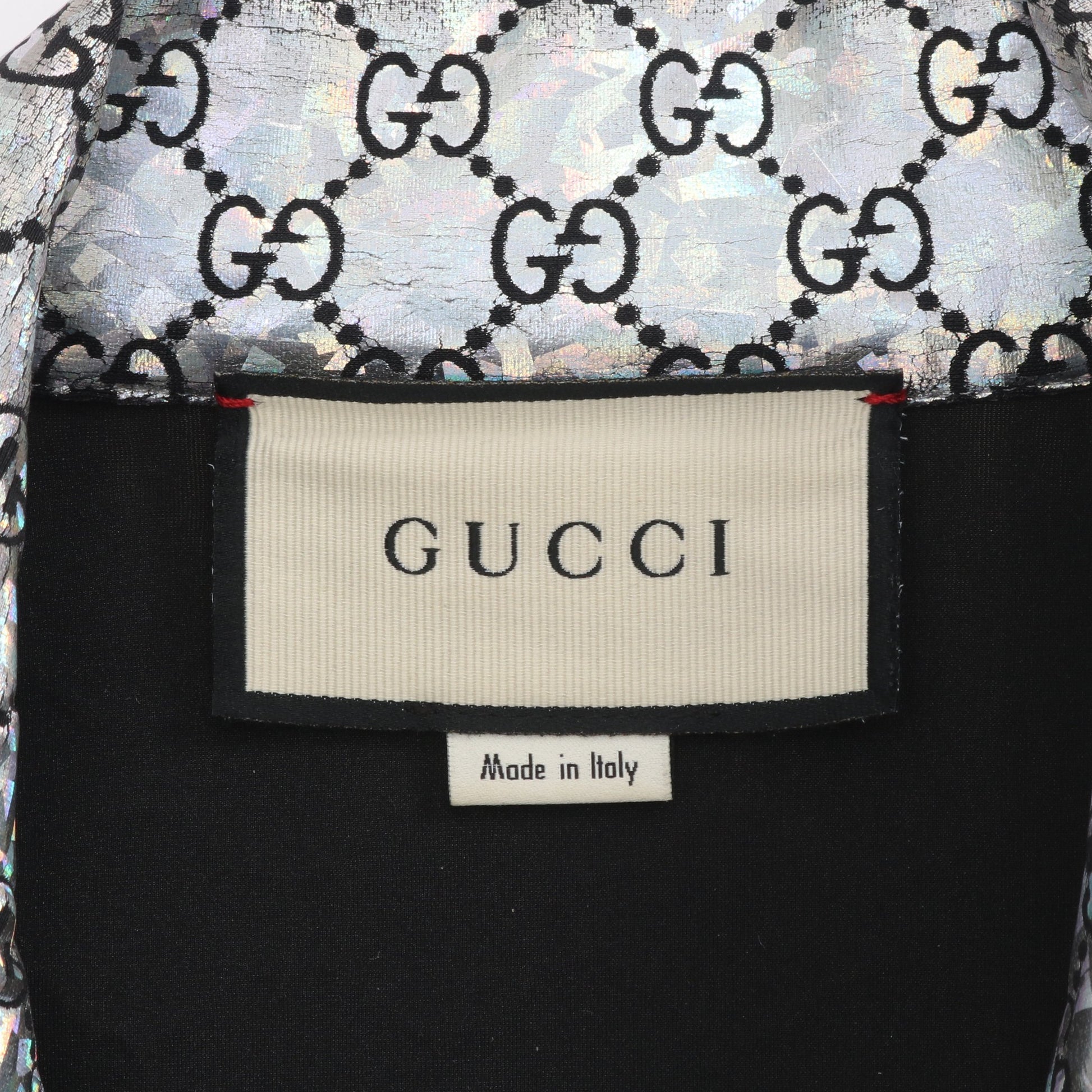 ラミネート スパークリング GGジャージー メタリック ジャケット ナイロン シルバー ブラック ベージュ グッチ アウター GUCCI