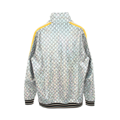 ラミネート スパークリング GGジャージー メタリック ジャケット ナイロン シルバー ブラック ベージュ グッチ アウター GUCCI