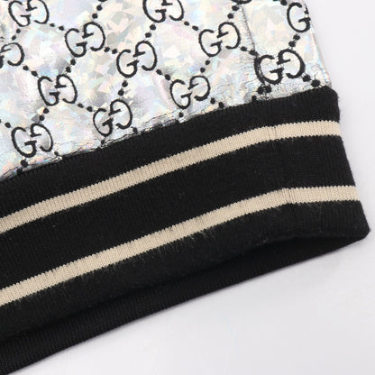 ラミネート スパークリング GGジャージー メタリック ジャケット ナイロン シルバー ブラック ベージュ グッチ アウター GUCCI