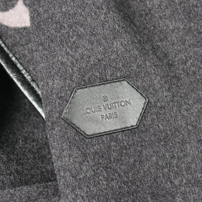フーテッド ラップコート ジャイアントモノグラム コート ウール グレー ルイヴィトン アウター LOUIS VUITTON