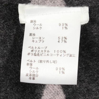 フーテッド ラップコート ジャイアントモノグラム コート ウール グレー ルイヴィトン アウター LOUIS VUITTON