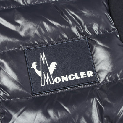 フード付き 切替 ダウンジャケット コットン ナイロン ネイビー モンクレール アウター MONCLER