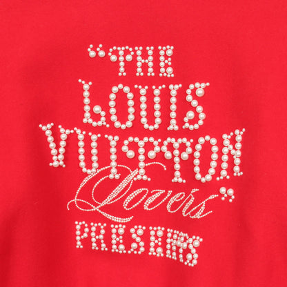 ミックスレザー バーシティ ブルゾン ジャケット ウール レッド ホワイト ルイヴィトン アウター LOUIS VUITTON