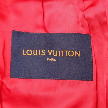 ミックスレザー バーシティ ブルゾン ジャケット ウール レッド ホワイト ルイヴィトン アウター LOUIS VUITTON