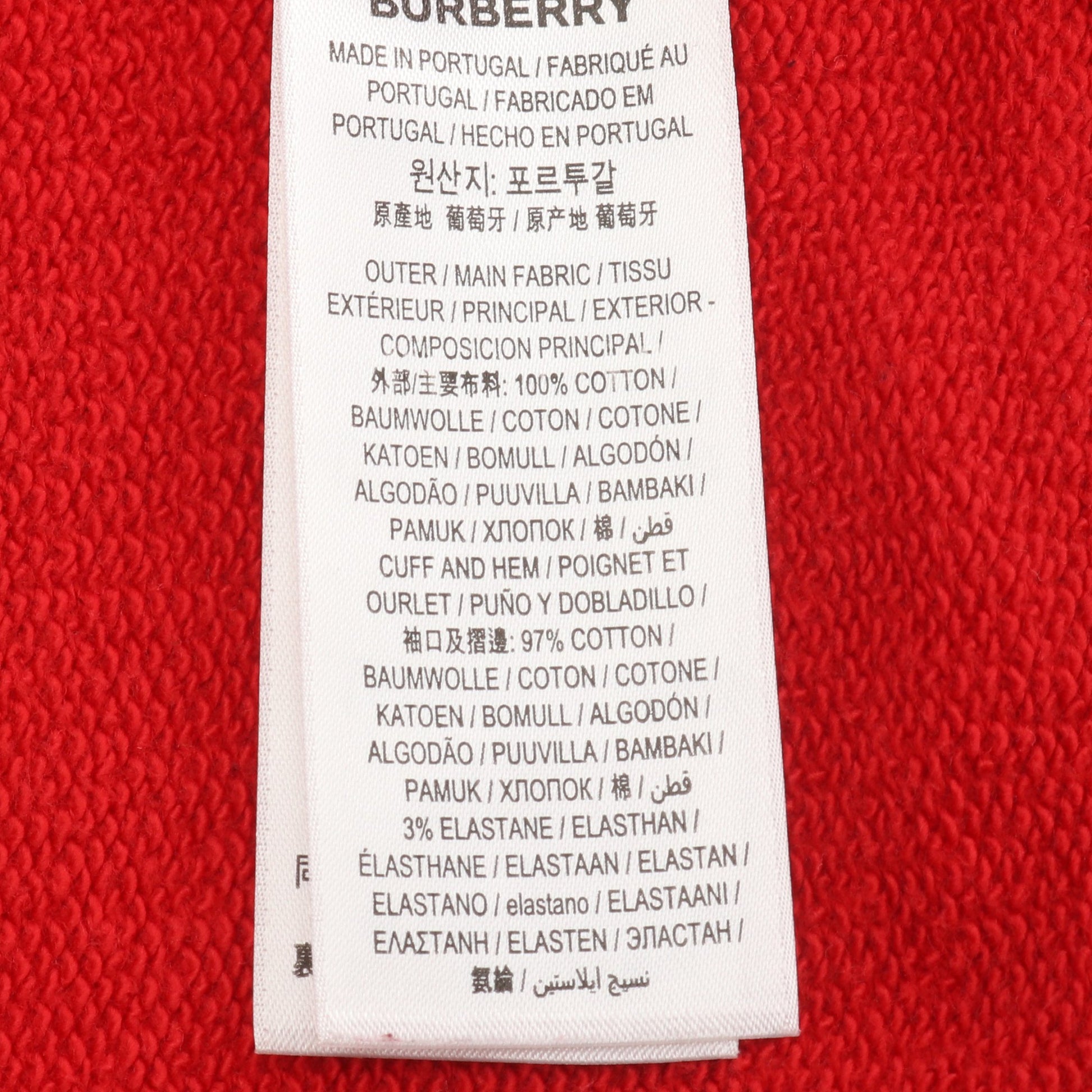 TBモノグラム ネズミプリント フーディ プルオーバーパーカー コットン レッド マルチカラー バーバリー トップス BURBERRY