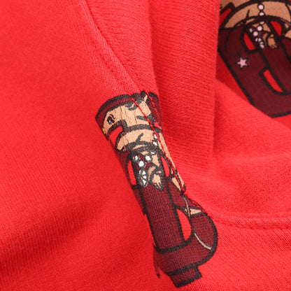 TBモノグラム ネズミプリント フーディ プルオーバーパーカー コットン レッド マルチカラー バーバリー トップス BURBERRY
