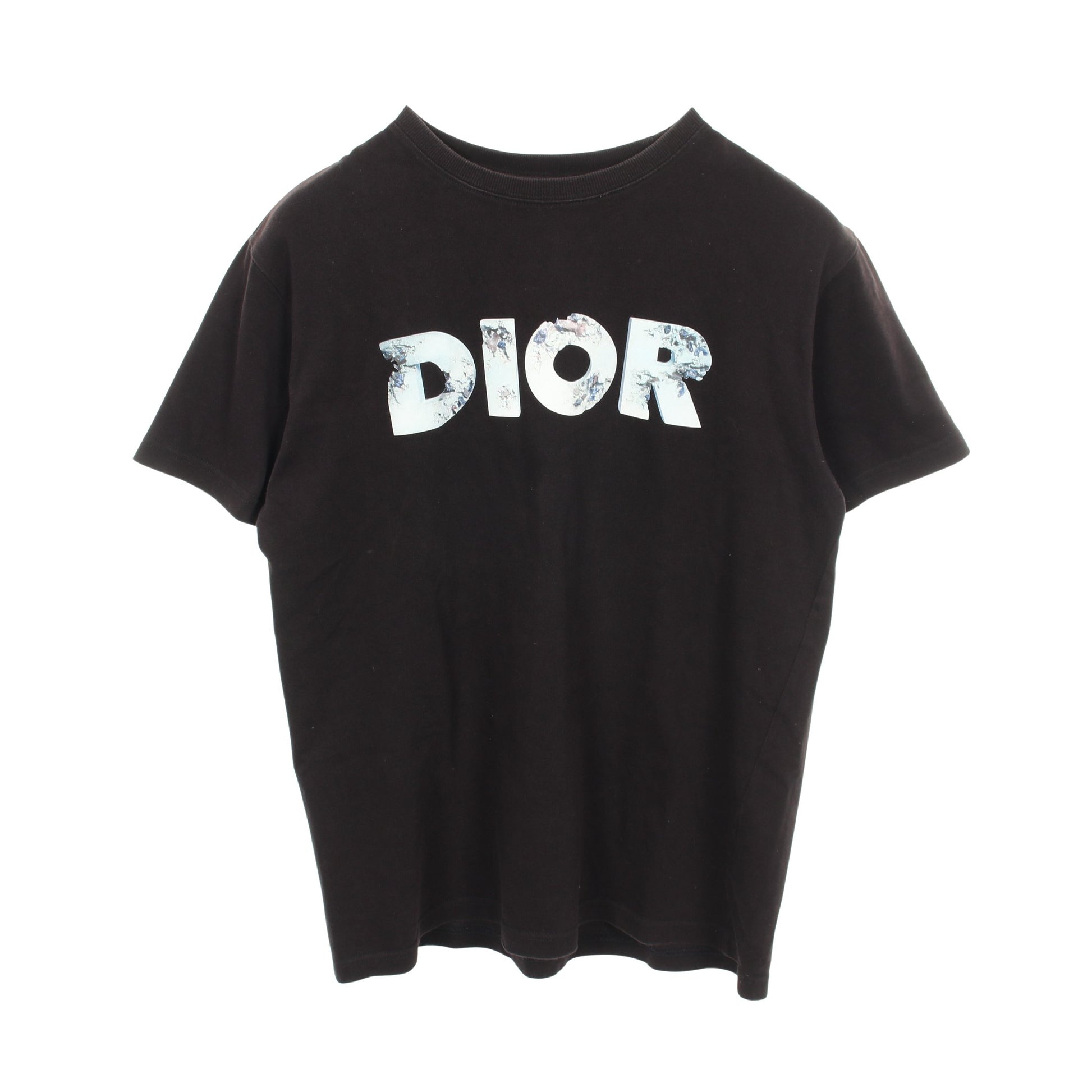 DIOR × DANIEL ARSHAM ロゴプリント 半袖Tシャツ コットン ブラック ディオール トップス DIOR
