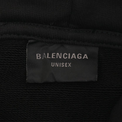 ロゴプリント フーディ プルオーバーパーカー コットン ブラック バレンシアガ トップス BALENCIAGA