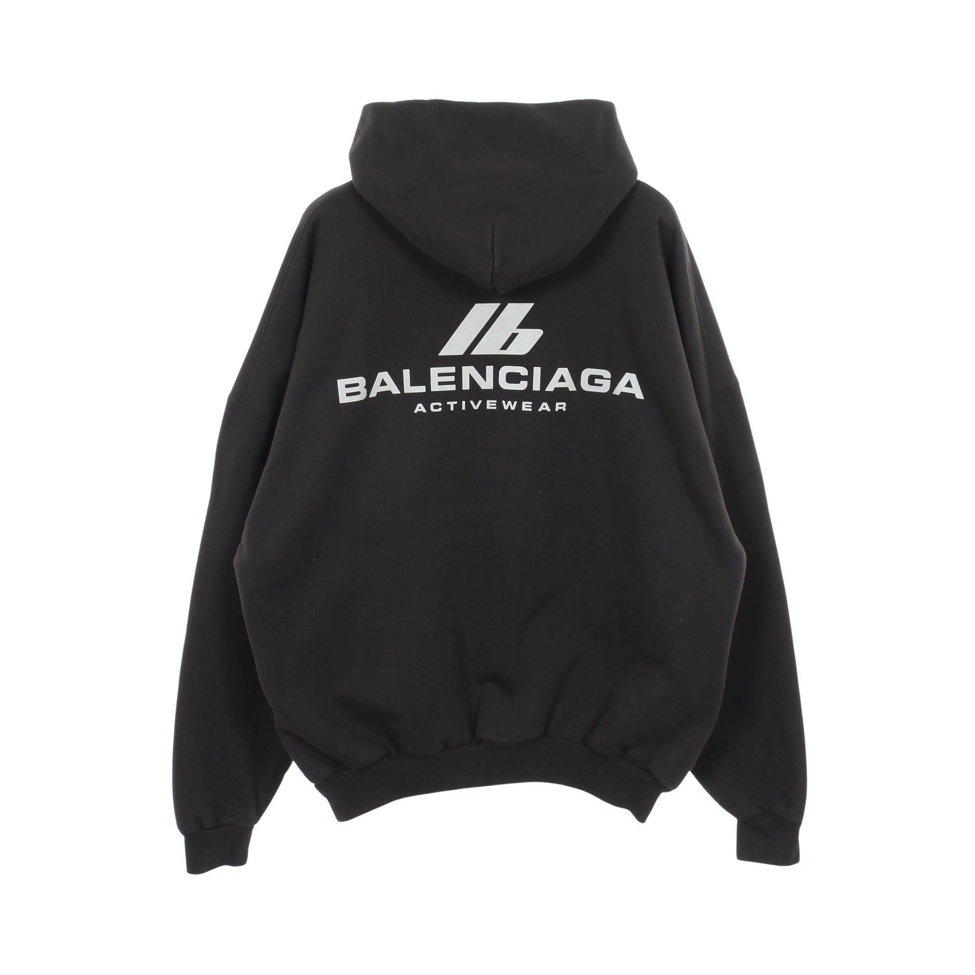 ロゴプリント フーディ プルオーバーパーカー コットン ブラック バレンシアガ トップス BALENCIAGA