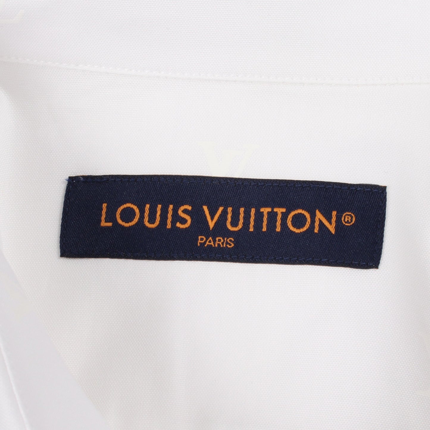 LVロゴ 総柄 シャツ コットン ホワイト ルイヴィトン トップス LOUIS VUITTON