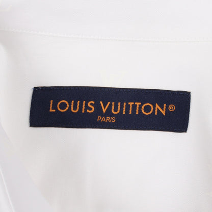 LVロゴ 総柄 シャツ コットン ホワイト ルイヴィトン トップス LOUIS VUITTON