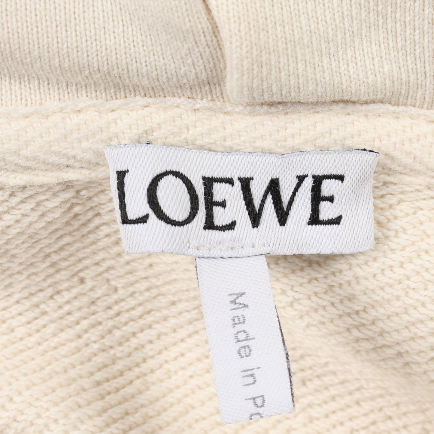 アナグラム パッチ プルオーバーパーカー コットン アイボリー ロエベ トップス LOEWE