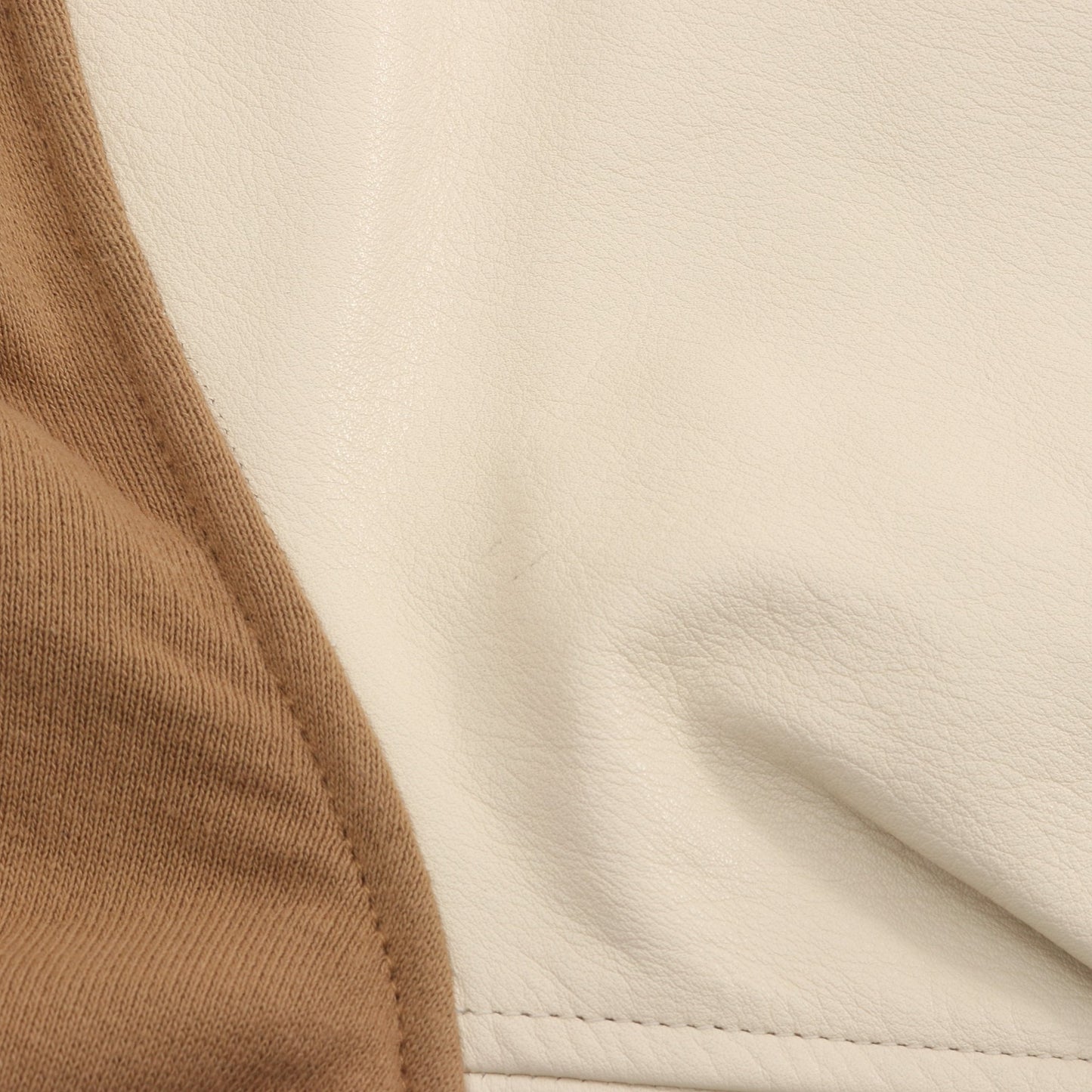 eYe COMME des GARCONS JUNYA WATANABE MAN × Carhartt レザースリーブ プルオーバーパーカー コットン レザー ブラウン アイボリー アイコムデギャルソンジュンヤワタナベマン トップス eYe COMME des GARCONS JUNYA WATANABE MAN