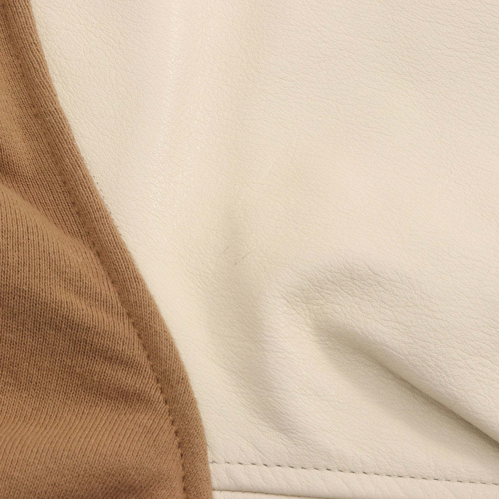 eYe COMME des GARCONS JUNYA WATANABE MAN × Carhartt レザースリーブ プルオーバーパーカー コットン レザー ブラウン アイボリー アイコムデギャルソンジュンヤワタナベマン トップス eYe COMME des GARCONS JUNYA WATANABE MAN