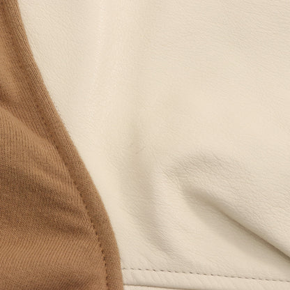 eYe COMME des GARCONS JUNYA WATANABE MAN × Carhartt レザースリーブ プルオーバーパーカー コットン レザー ブラウン アイボリー アイコムデギャルソンジュンヤワタナベマン トップス eYe COMME des GARCONS JUNYA WATANABE MAN