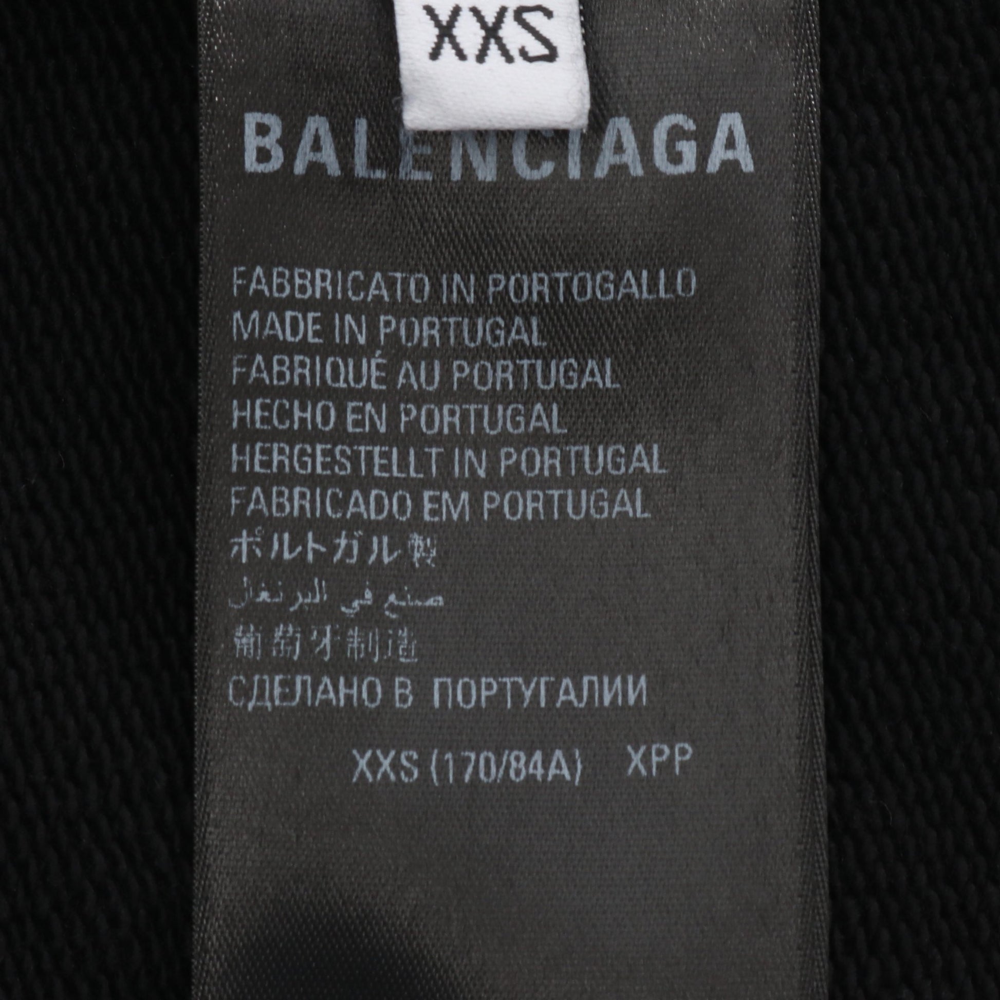 GARDE ROBE ケアラベルプリント クルーネック スウェットシャツ コットン ブラック バレンシアガ トップス BALENCIAGA