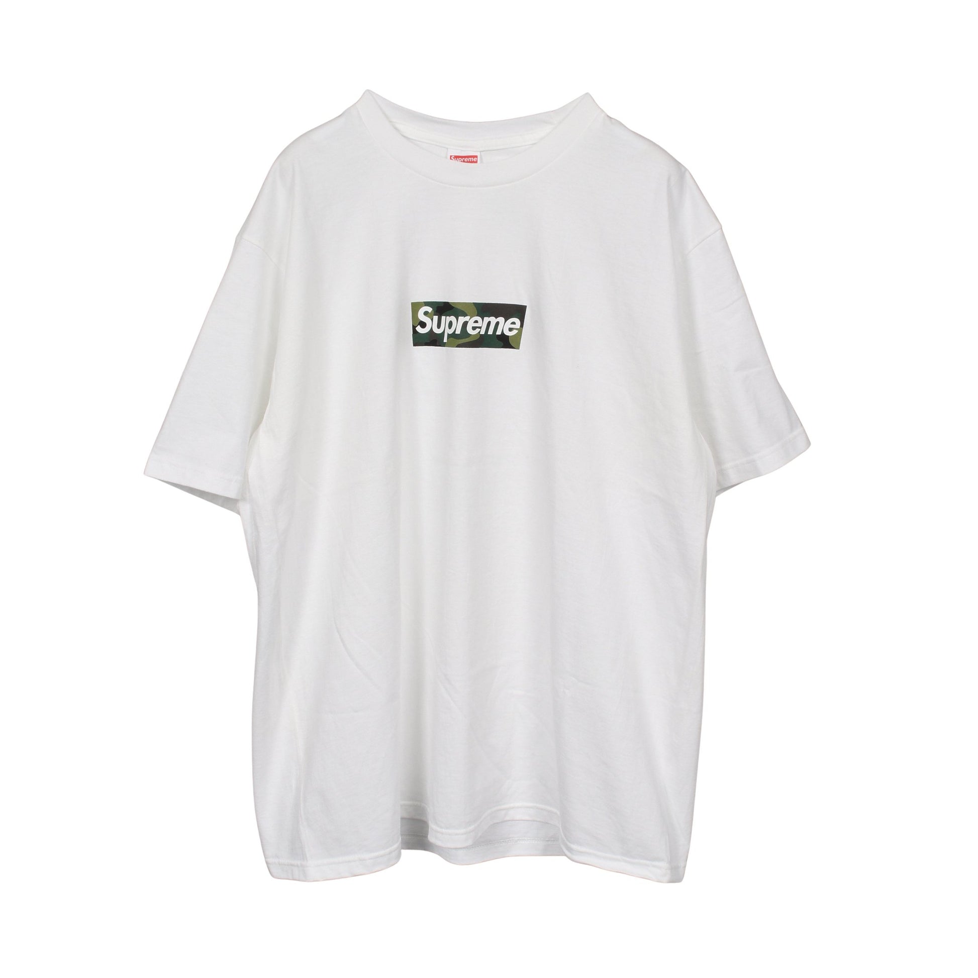 Box Logo Crewneck 半袖Tシャツ コットン ホワイト グリーン シュプリーム トップス Supreme