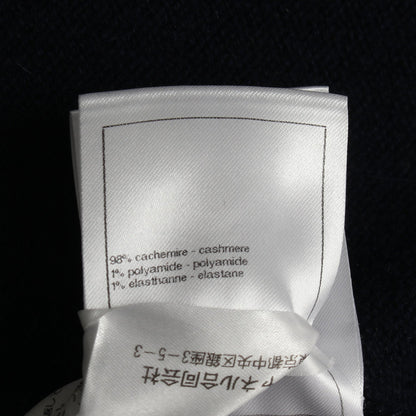 24P ココマーク クローバー クルーネック ニット カシミヤ ネイビー マルチカラー シャネル トップス CHANEL