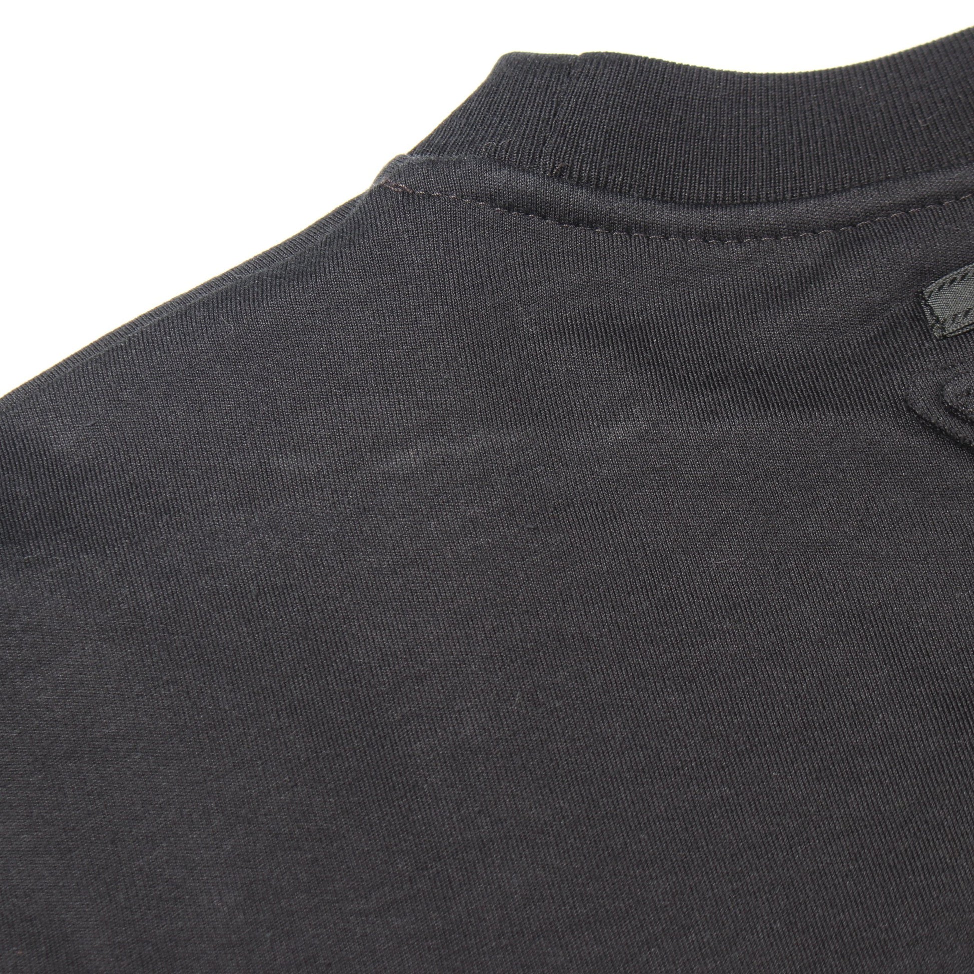 クロップド丈 半袖Tシャツ コットン ブラック プラダ トップス PRADA