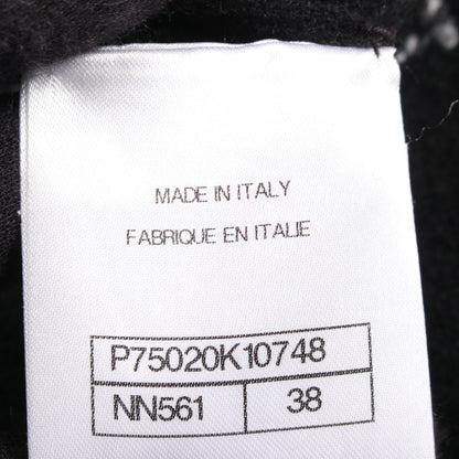 ココマークボタン ドット柄 Vネック カーディガン カシミヤ ブラック ホワイト シャネル トップス CHANEL