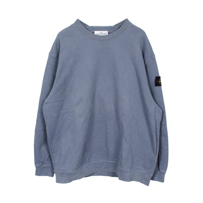 クルーネック スウェットシャツ コットン ブルーグレー ストーンアイランド トップス Stone Island