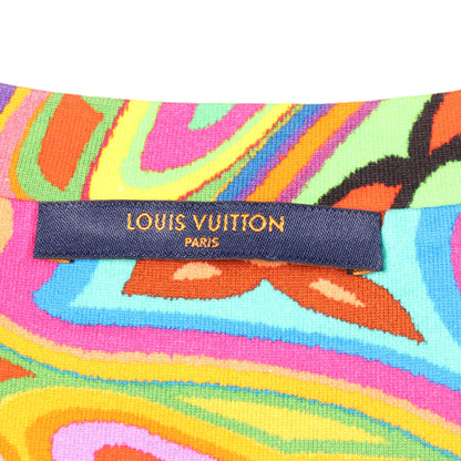 プリンテッドダミエLV 半袖Tシャツ コットン ホワイト マルチカラー ルイヴィトン トップス LOUIS VUITTON