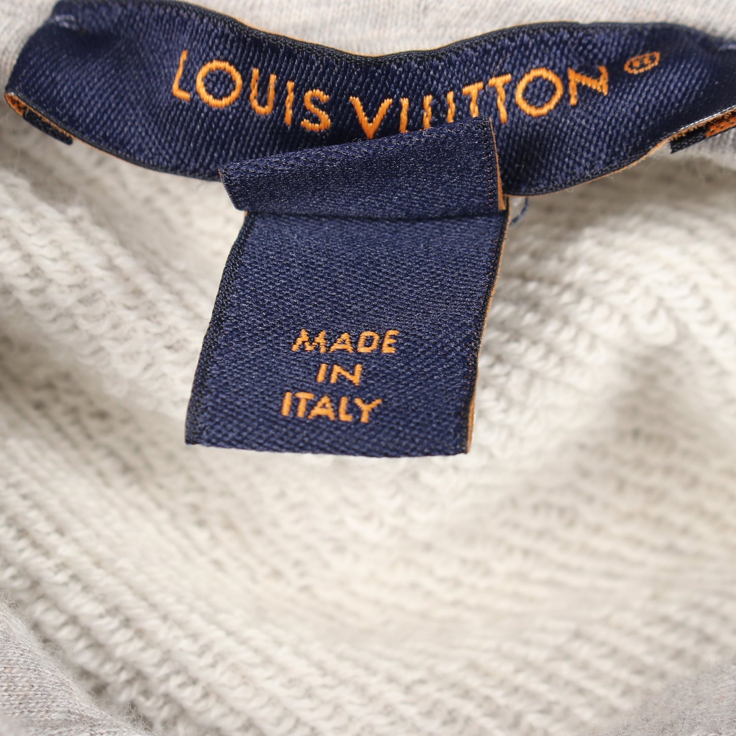 トラベルスタンプクロップフーディ プルオーバーパーカー コットン グレー ルイヴィトン トップス LOUIS VUITTON