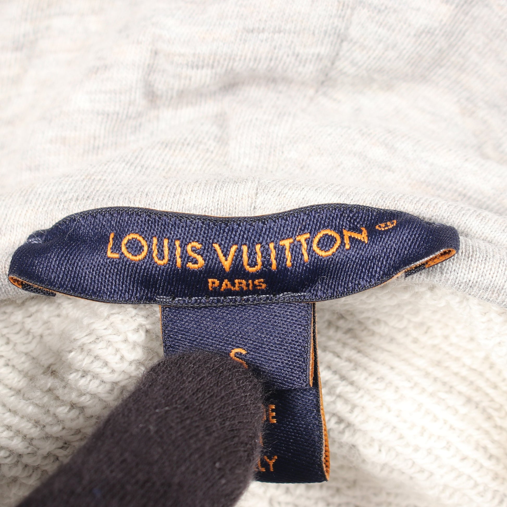 トラベルスタンプクロップフーディ プルオーバーパーカー コットン グレー ルイヴィトン トップス LOUIS VUITTON