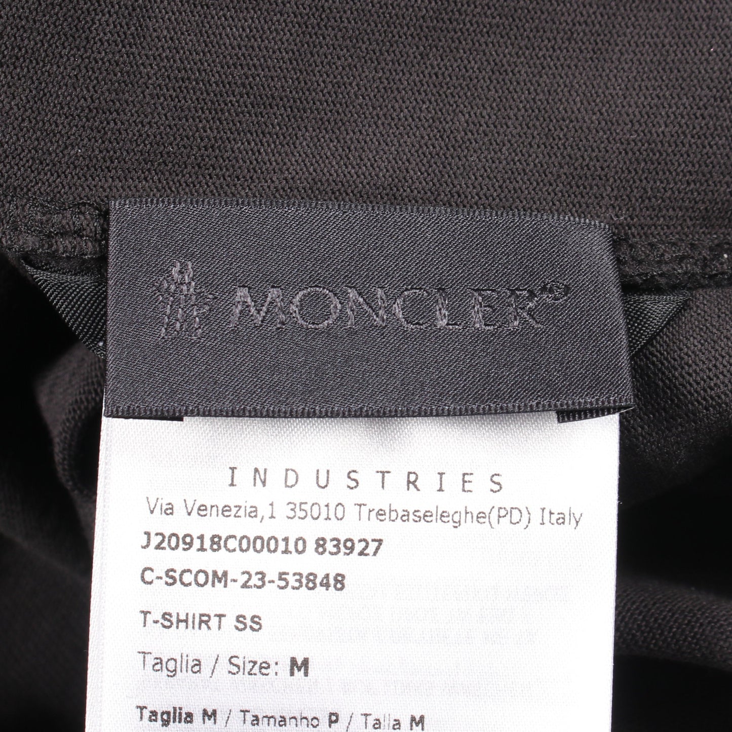 ロゴプリント クルーネック 半袖Tシャツ コットン ブラック モンクレール トップス MONCLER