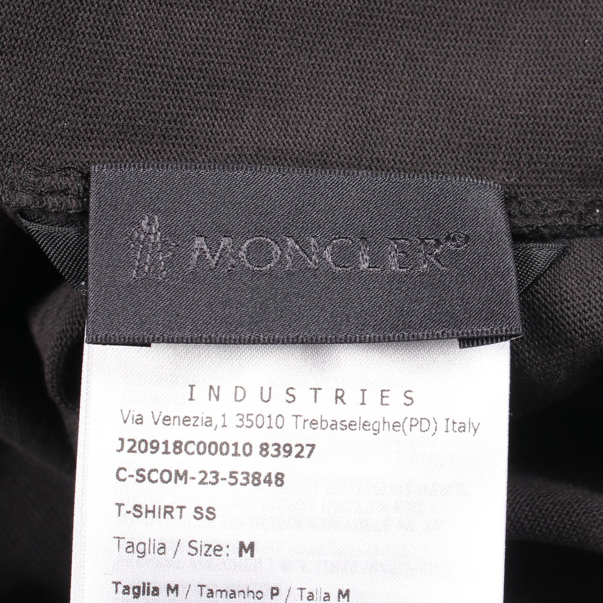 ロゴプリント クルーネック 半袖Tシャツ コットン ブラック モンクレール トップス MONCLER