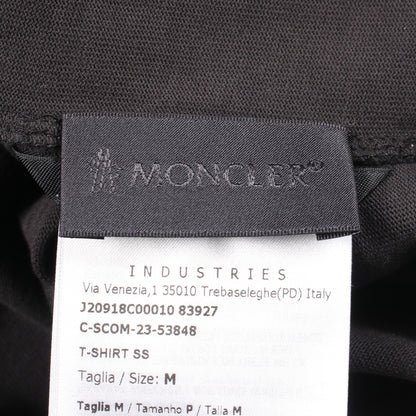 ロゴプリント クルーネック 半袖Tシャツ コットン ブラック モンクレール トップス MONCLER