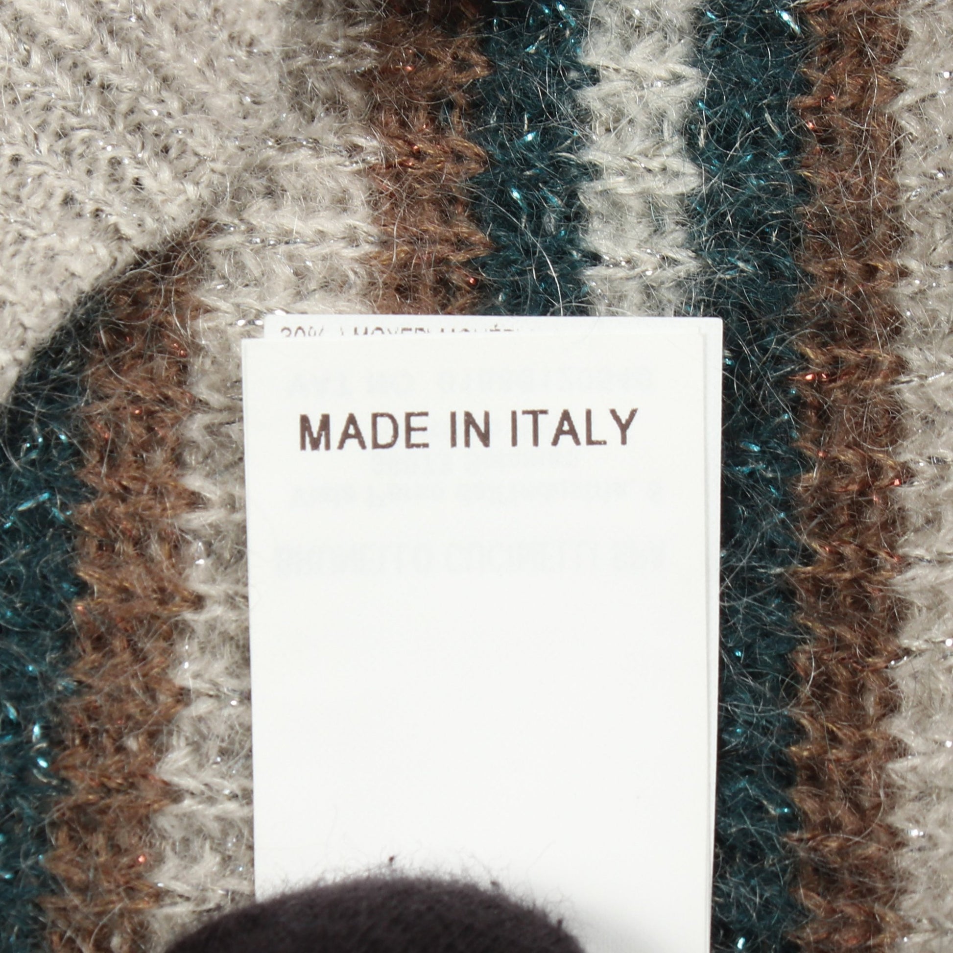 ボーダー クルーネック ニット モヘヤ ウール グレー グリーン ブラウン ブルネロクチネリ トップス BRUNELLO CUCINELLI