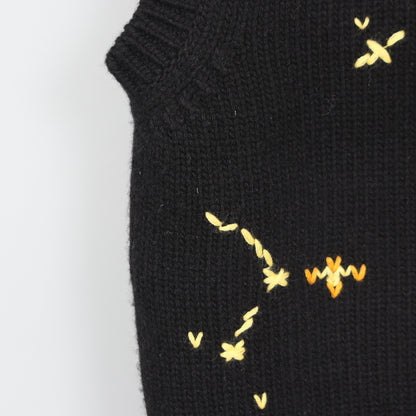 星座 ニット ベスト ウール カシミヤ ブラック ライトブルー イエロー クリスチャンディオール トップス Christian Dior