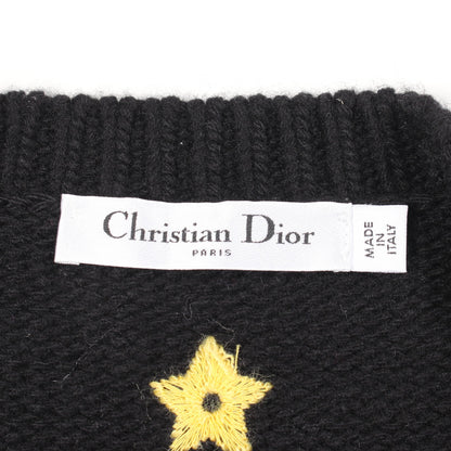 星座 ニット ベスト ウール カシミヤ ブラック ライトブルー イエロー クリスチャンディオール トップス Christian Dior