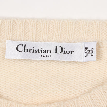 天秤座 クルーネック ニット カシミヤ オフホワイト クリスチャンディオール トップス Christian Dior