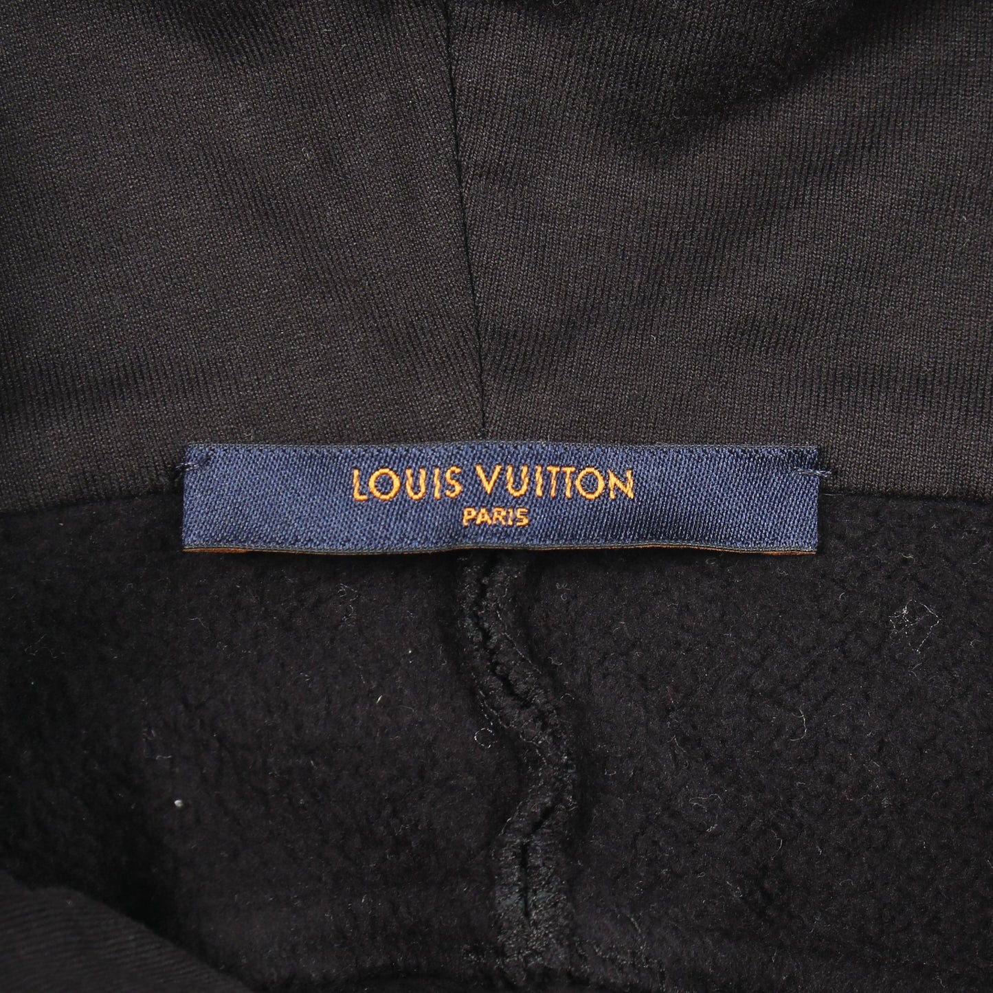 サークルカット スウェット モノグラム プルオーバーパーカー コットン ブラック ルイヴィトン トップス LOUIS VUITTON