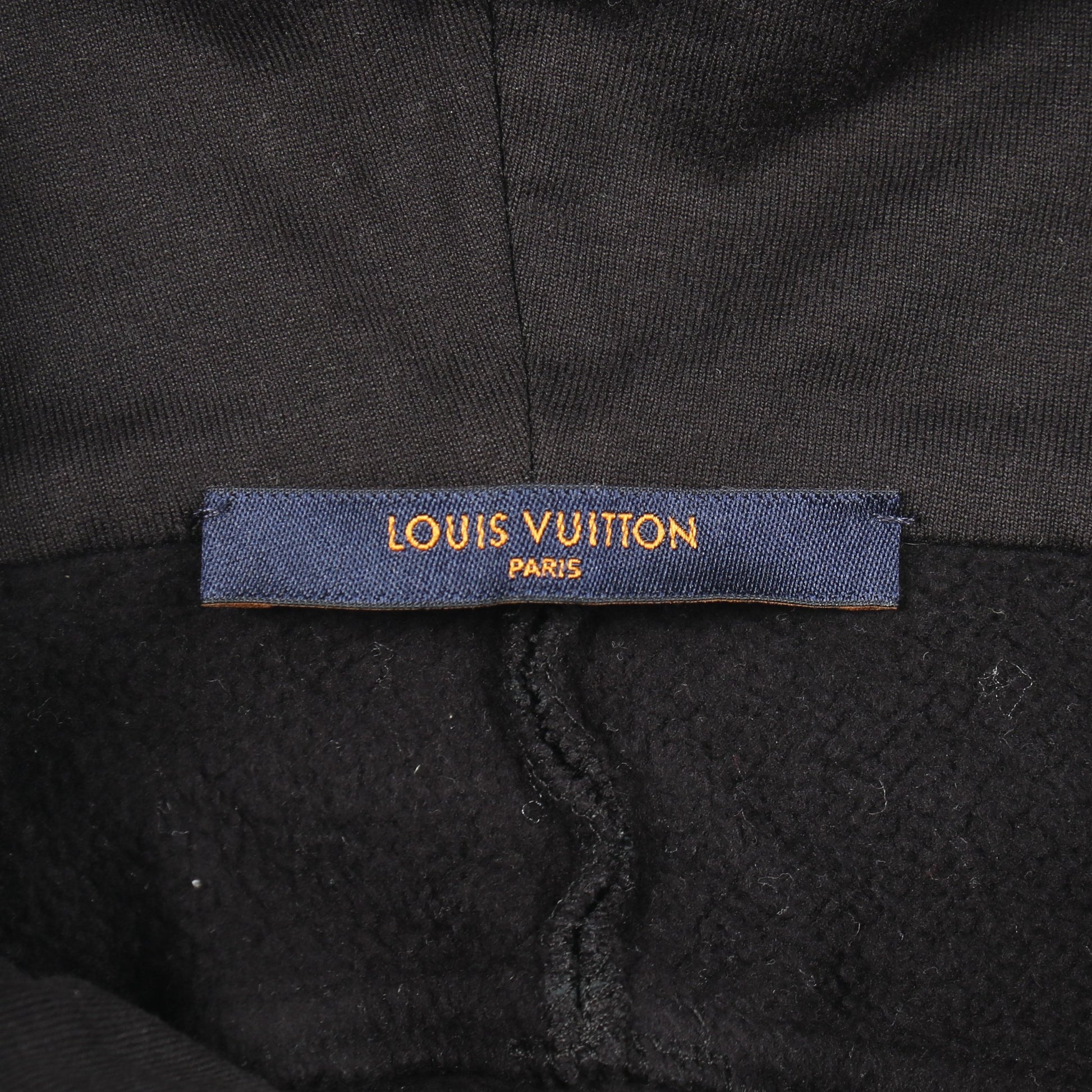 サークルカット スウェット モノグラム プルオーバーパーカー コットン ブラック ルイヴィトン トップス LOUIS VUITTON