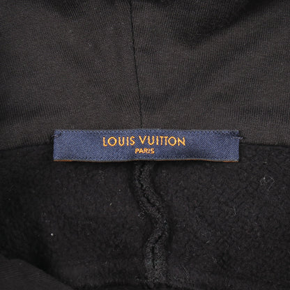 サークルカット スウェット モノグラム プルオーバーパーカー コットン ブラック ルイヴィトン トップス LOUIS VUITTON