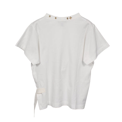 サイドストラップ 半袖Tシャツ コットン ホワイト ルイヴィトン トップス LOUIS VUITTON