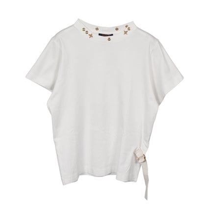 サイドストラップ 半袖Tシャツ コットン ホワイト ルイヴィトン トップス LOUIS VUITTON