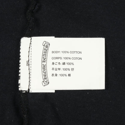 ホースシュー アームロゴ バックロゴ ポケット付き 長袖Tシャツ コットン ブラック クロムハーツ