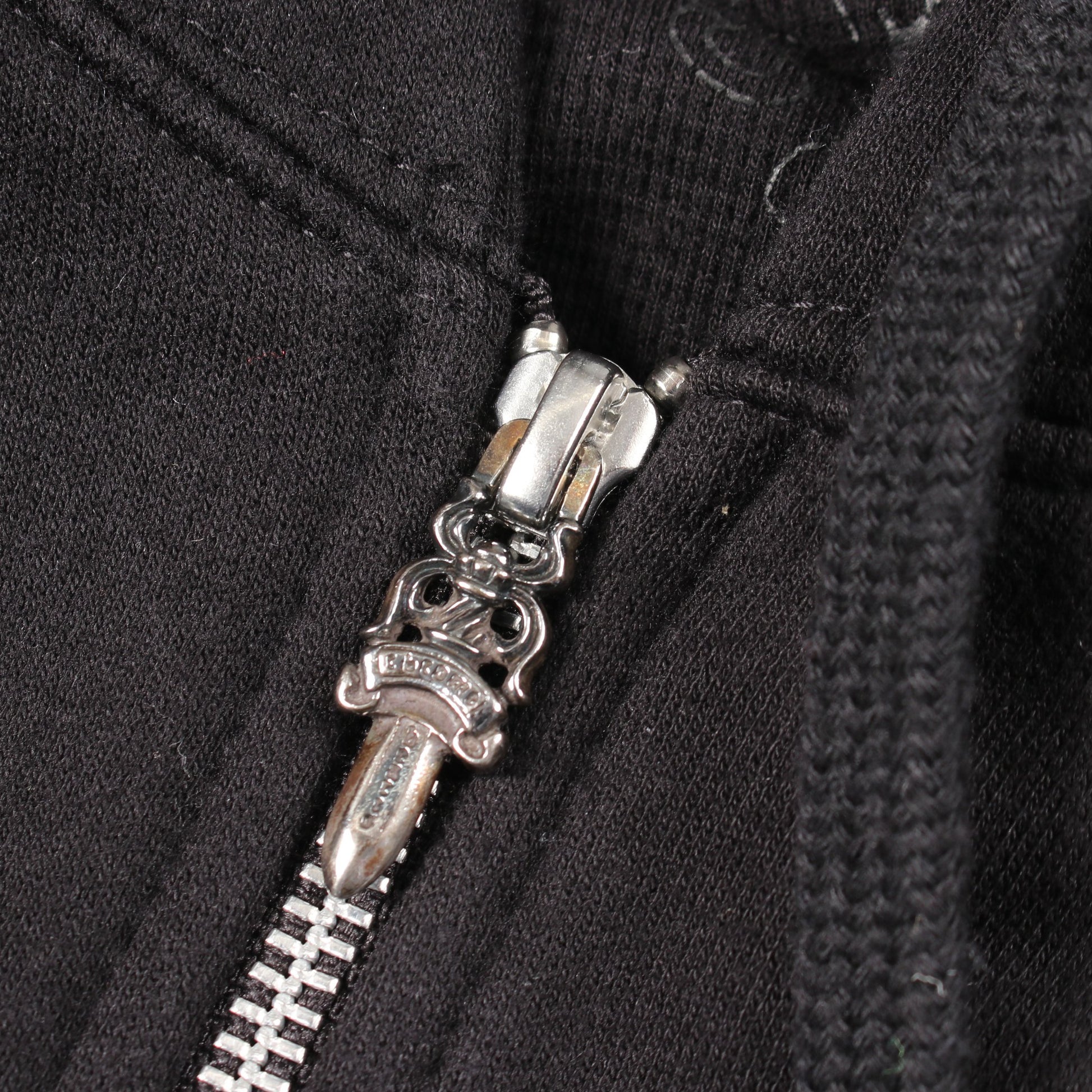 ホースシュー ダガー ジップアップパーカー コットン ブラック クロムハーツ トップス Chrome Hearts